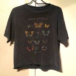 Distressed butterfly Fifth Sun top
